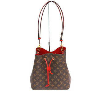 Louis Vuitton Neo Noe Shoulder Bag Monogram Brown Red